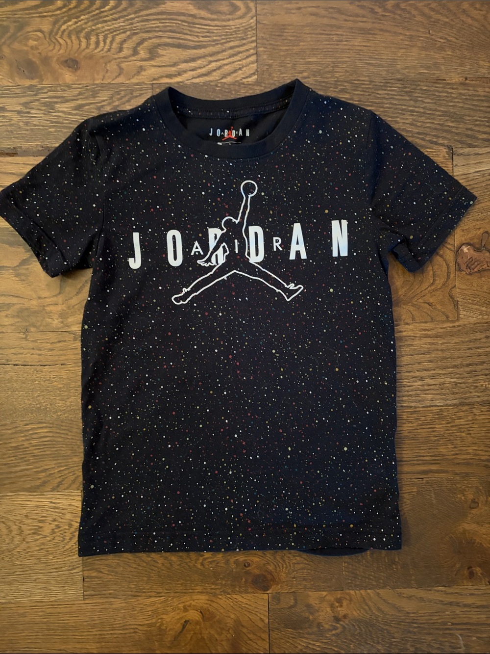 Boys Jordan Black Speckle Jumpman Tee